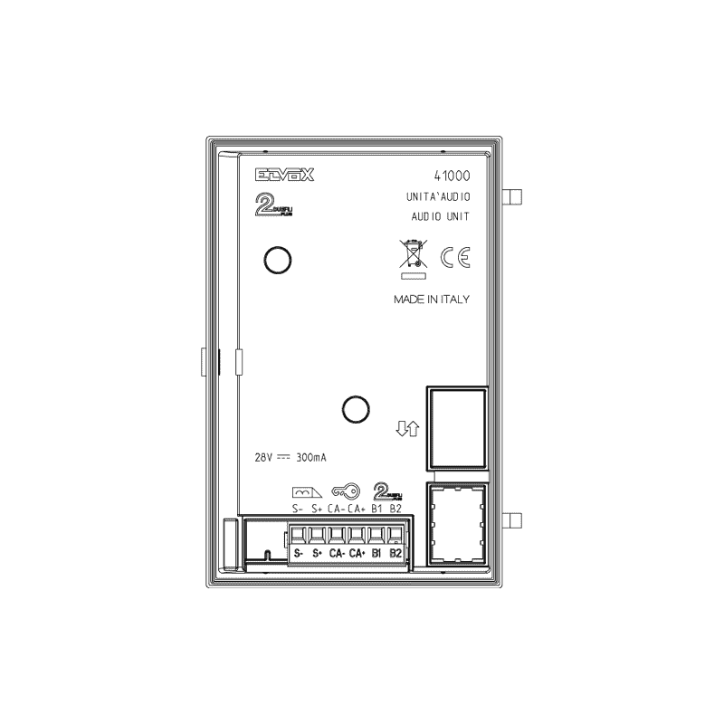 Unità Due Fili Plus per Targa Audio 4 Pulsanti a Led ELVOX 41000