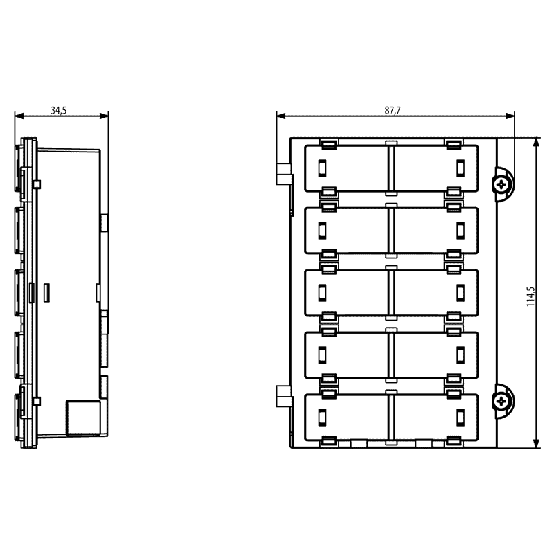 Unità Elettronica a 10 Pulsanti Retroilluminati a Led ELVOX 41010