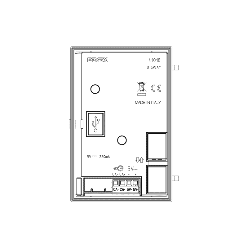 Display da 3,5" Moduli Audio/Video e 3 Tasti di Chiamata ELVOX 41018