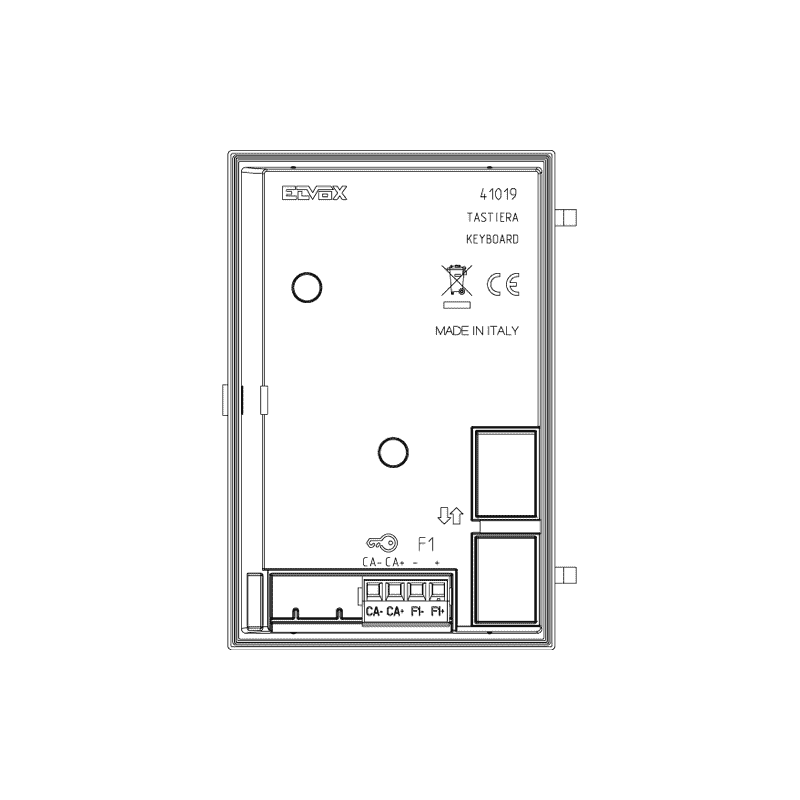 Tastiera Alfanumerica per Posti Esterni Due Fili Plus ELVOX 41019