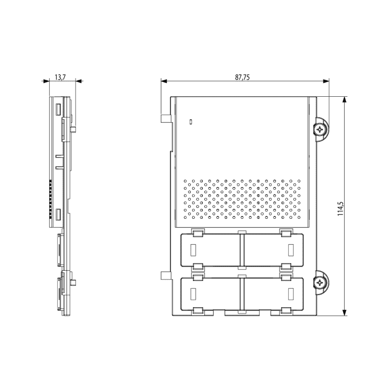 Modulo frontale Audio Base Pixel Due Fili Plus 41000 ELVOX 41100.01