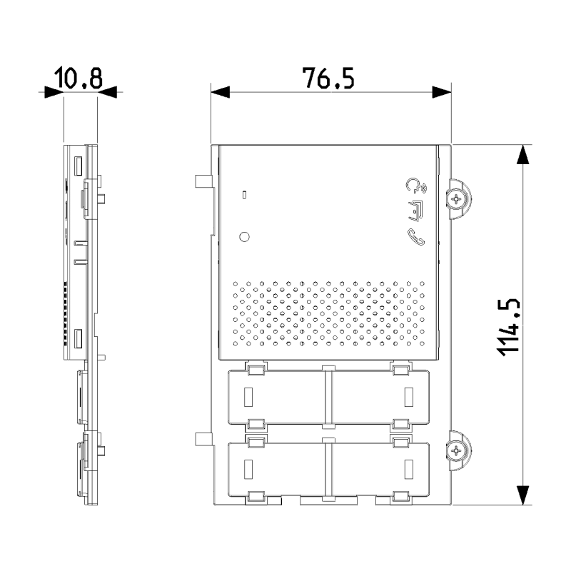 Modulo Frontale Audio Pixel Teleloop Bianco ELVOX 41102.03
