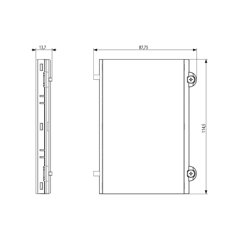 Modulo Frontale Cieco Serie Pixel Grigio ELVOX 41121.01