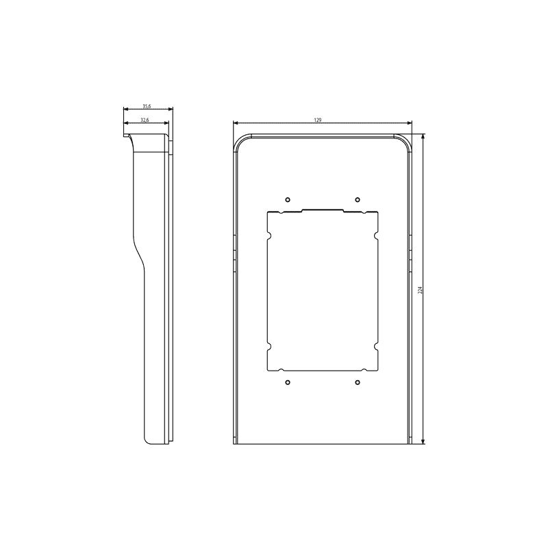 Adattatore Universale con Cornice Parapioggia Grigio ELVOX 41135.01