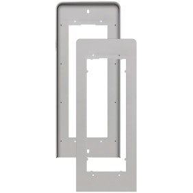 Adattatore Universale 2 Moduli con Cornice Parapioggia Grigio ELVOX 41136.01