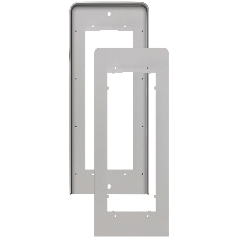 Adattatore Universale 2 Moduli con Cornice Parapioggia Grigio ELVOX 41136.01