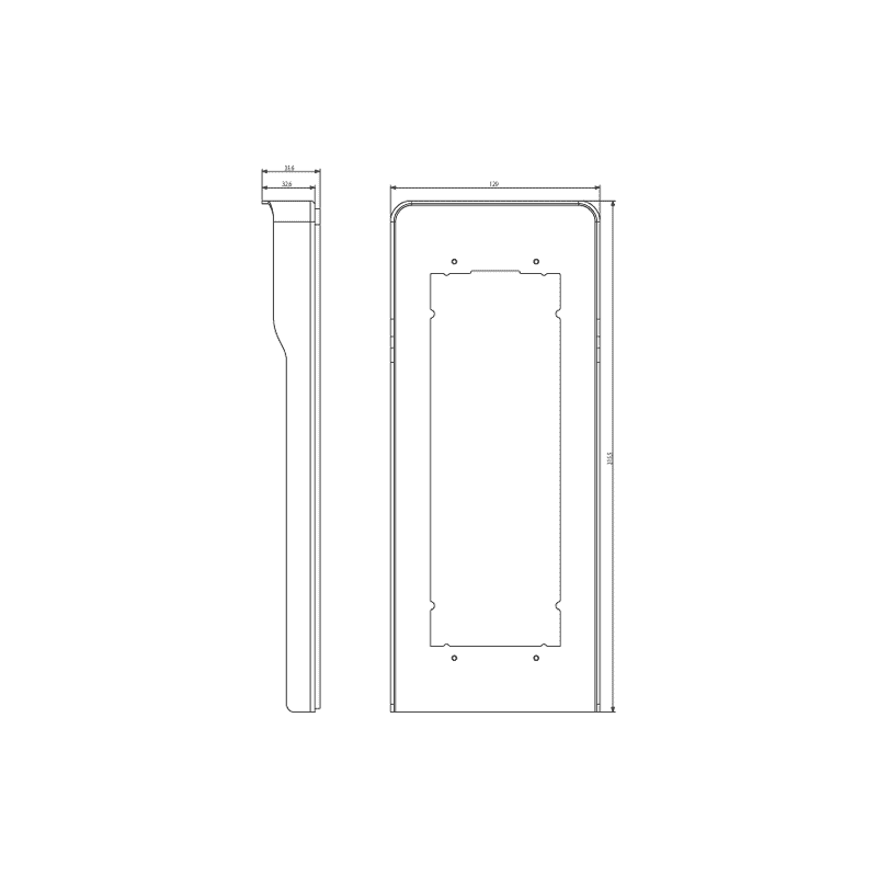 Adattatore Universale 2 Moduli con Cornice Parapioggia Grigio ELVOX 41136.01