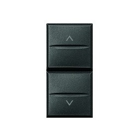 Commutatore 1P 16A - 250V a.c. doppio tasto 1-0-2 - assiale - antracite HS4027