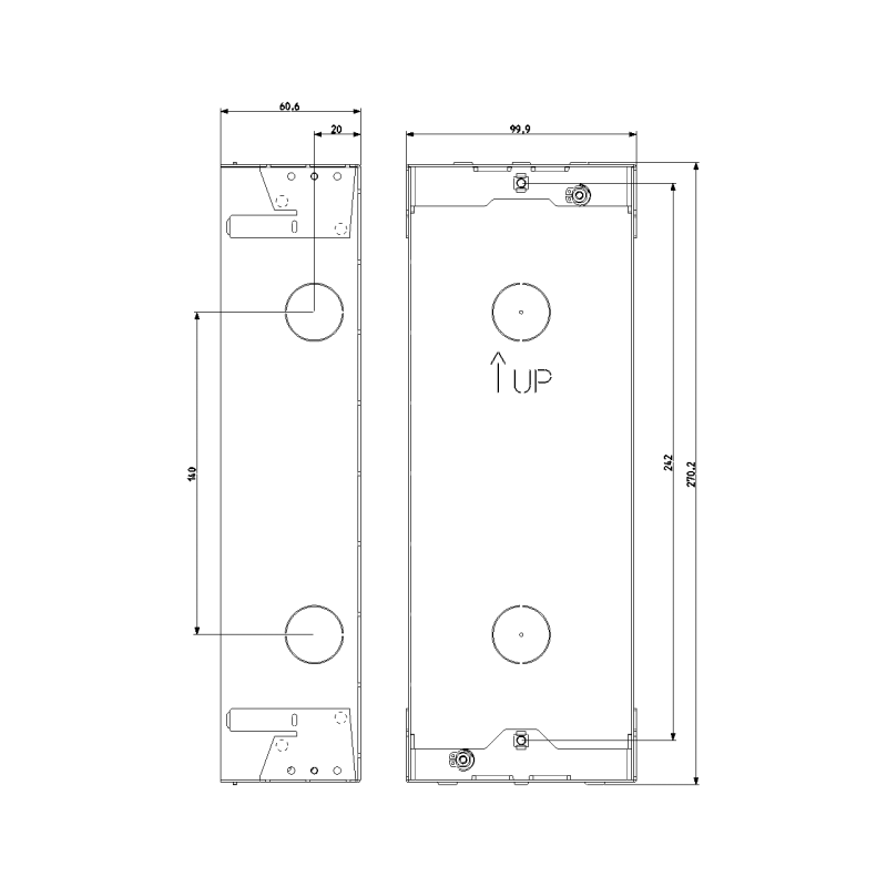 Scatola da incasso Zincata per Serie Patavium ELVOX 41592
