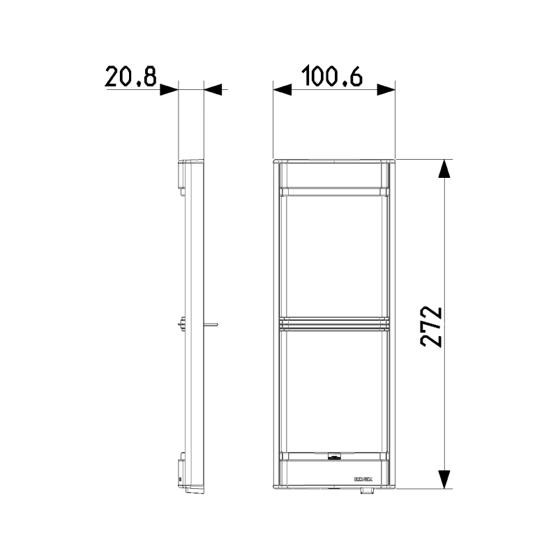 Telaio e Portapulsanti per 2 Moduli Serie TARGA ELVOX 8082