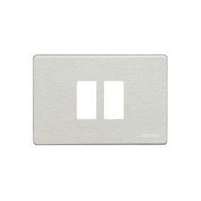 PLACCA 2 MODULI PER SCATOLA TONDA,RAVVICINATI INOX TICINO MAGIC 500/23/X