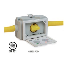 Valvola a sfera per impianti gas sottotraccia 3/4" uscite laterali Giacomini G213SP014