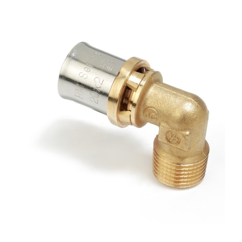 Raccordo curvo filettato maschio da 12 a 16X2 Giacomini RM127Y033