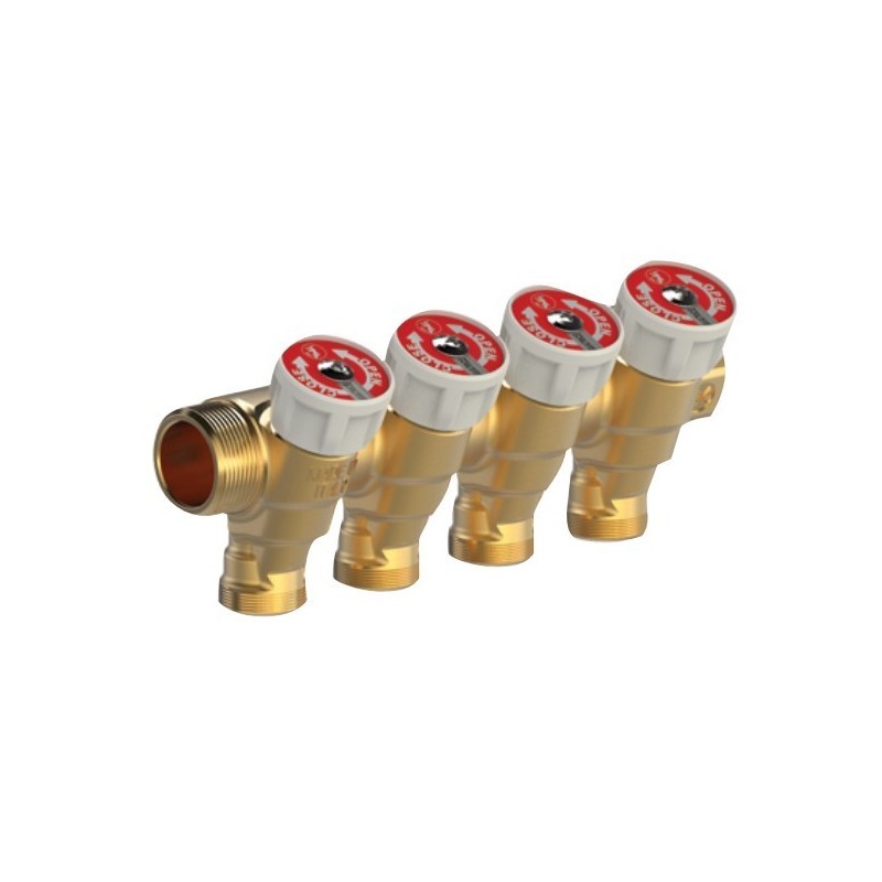 Collettore componibile 1 con tre stacchi da 16 Giacomini R585CY043