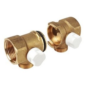 Coppia di collettori con rubinetti 3/4"x 16 Giacomini R585TY104