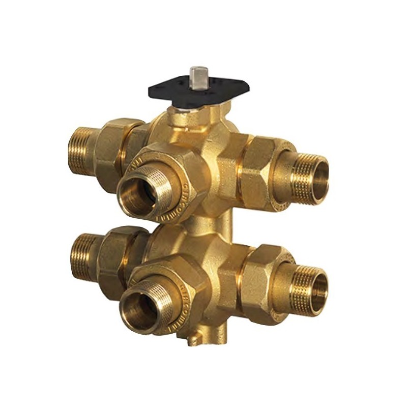 Valvola di zona a sei vie con attacchi filettati maschio 1 Giacomini R274Y045