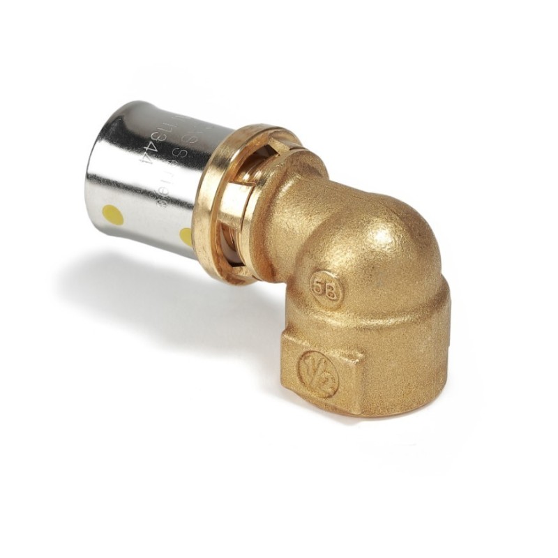 Raccordo curvo filettato femmina 12 per tubi Gas 16X2  Giacomini RM129Y233