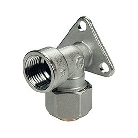 Raccordo a gomito femmina staffa a muro 12 x (16 x 2) Giacomini R572MX048