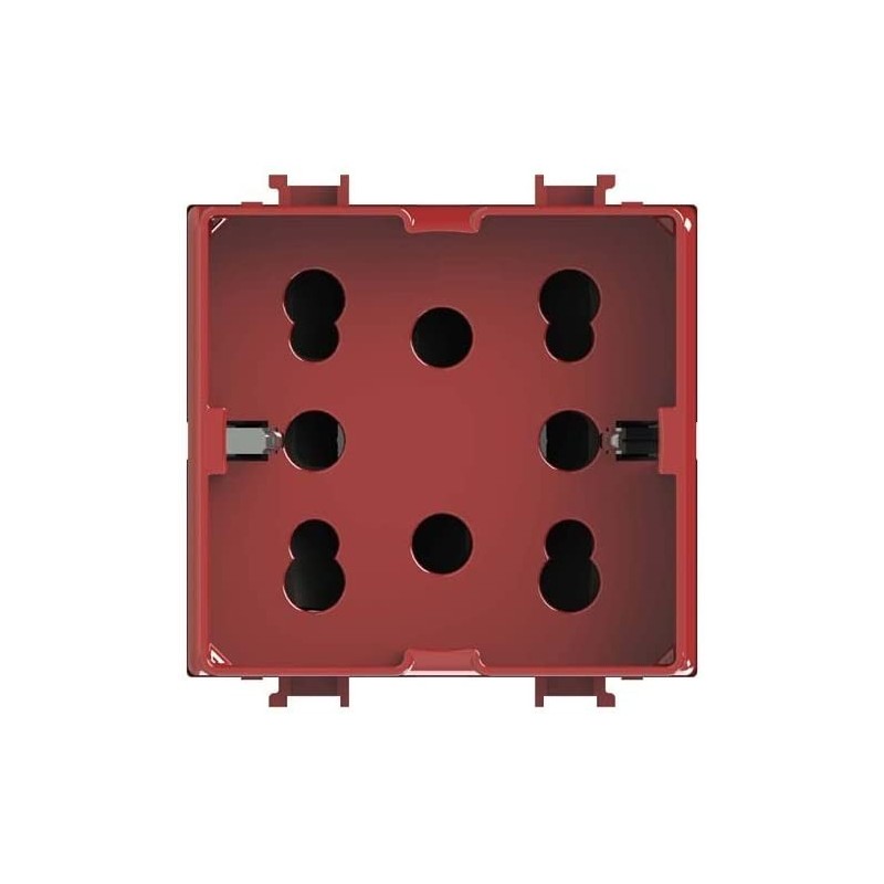 Presa Bipasso E Schuko Side Rossa Per Bticino Matix 4Box 4B.AMR.H21