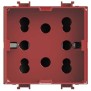 Presa Bipasso E Schuko Side Rossa Per Bticino Matix 4Box 4B.AMR.H21