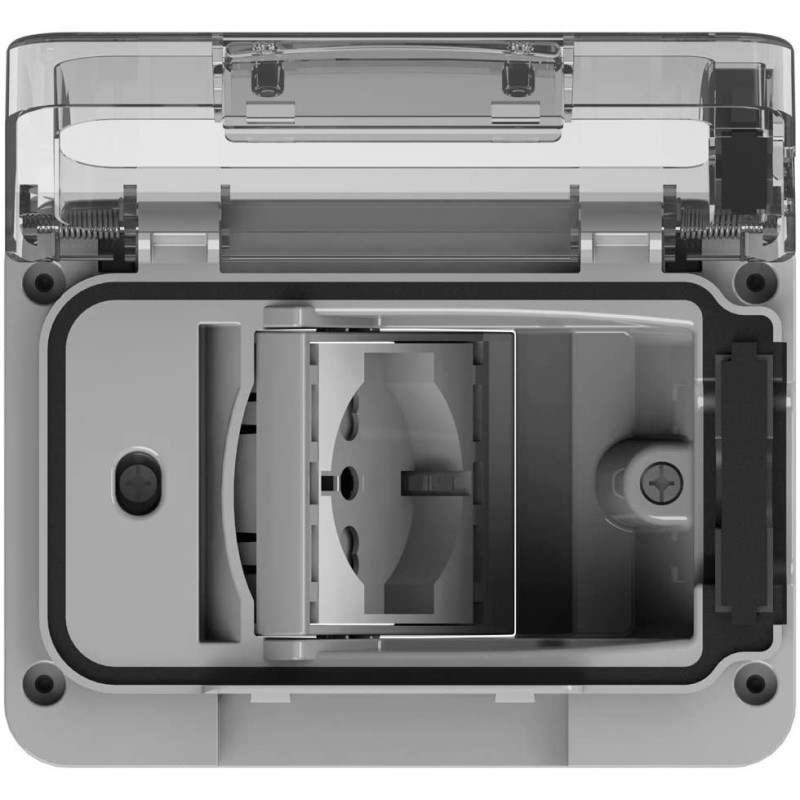 4Box WIDE IP55 Idrobox con presa shuko bivalente grigio 4B.W.RAL.015