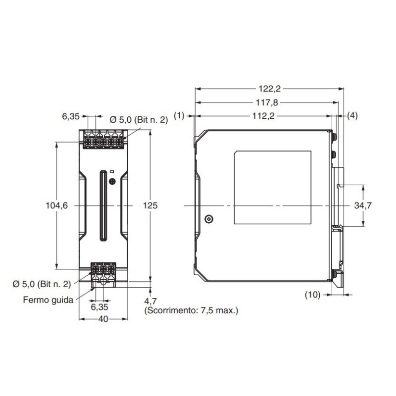 Alimentatore Switching Attacco Din 24V 120W Omron S8VK-C12024