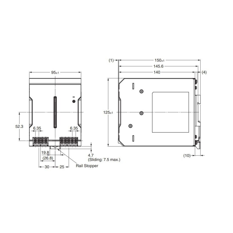 Alimentatore Din Ingresso trifase 24V DC 480W Omron S8VK-T48024