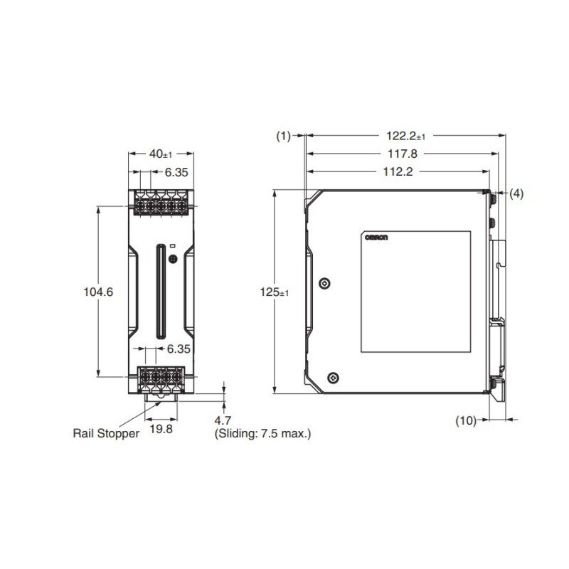 Alimentatore Din Ingresso trifase  24V DC 120W Omron S8VK-T12024