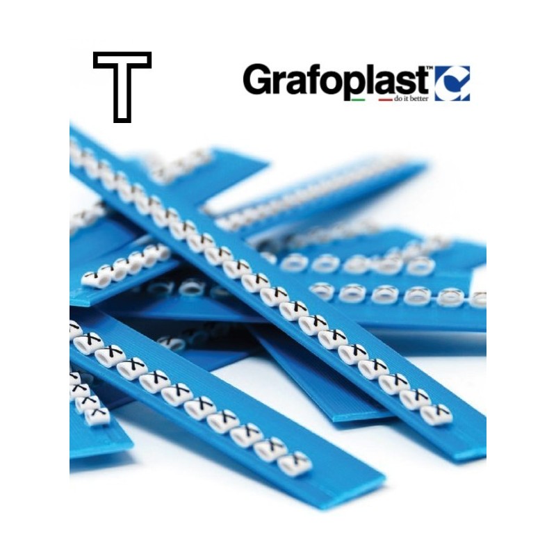 Anellino Lettera T confezione 240 pz  Grafoplast  BL117GTTBW