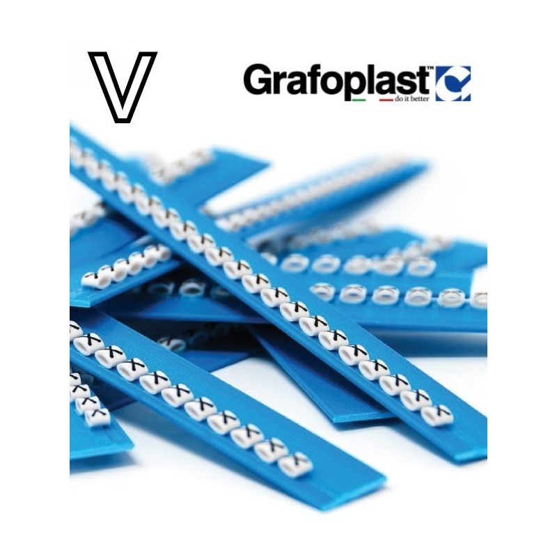 Anellino Lettera V confezione 240 pz  Grafoplast  BL117GVVBW