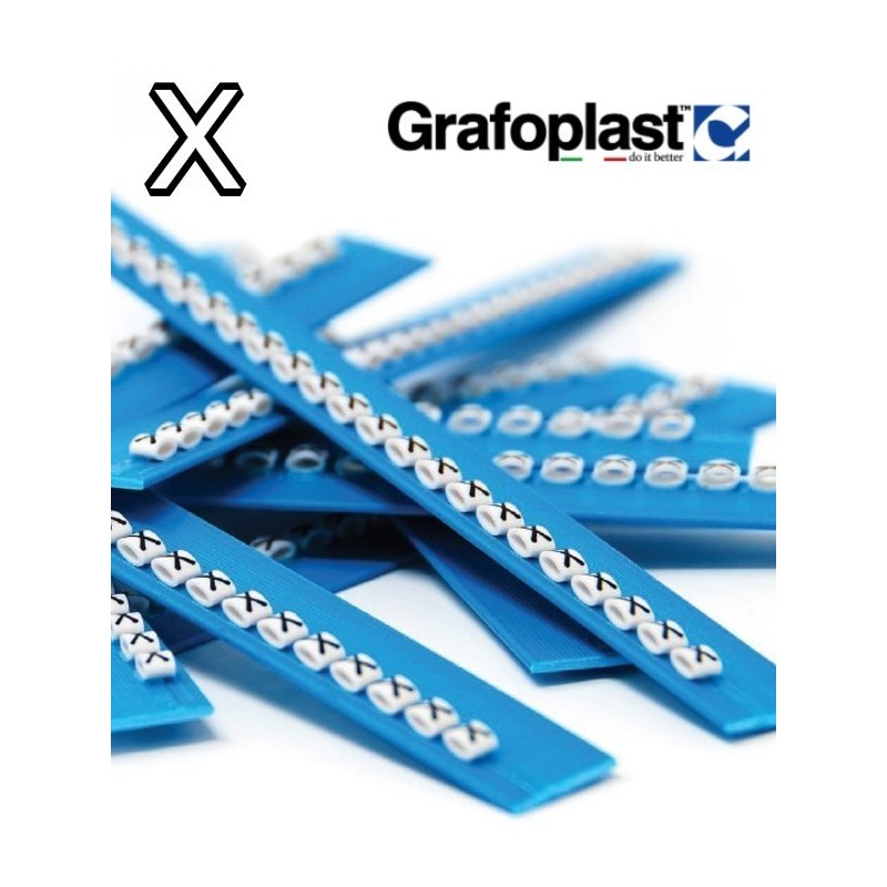 Anellino Lettera X confezione 240 pz  Grafoplast  BL117GXXBW