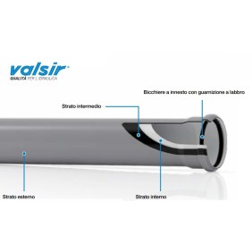 Tubo ad innesto 1 bicchiere D. 160 Lunghezza 1 Mt Valsir VS0501129