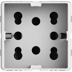 Presa Bipasso e Schuko Side Bianca per Gewiss System 4Box 4B.G20.H21