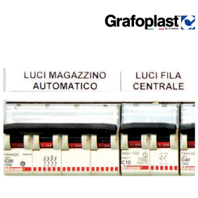 Striscia non adesiva per l’identificazione del quadro di distribuzione Grafoplast EVO60100W