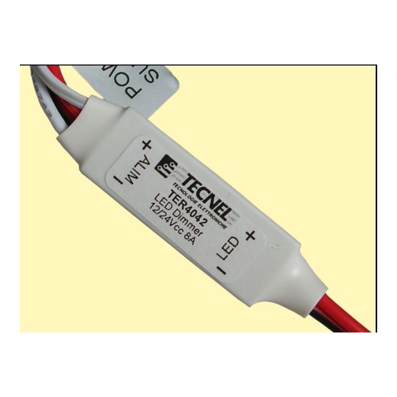 Dimmer per strip led monocolore con comando a pulsante Tecnel TER4042