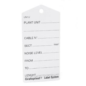 Cartellino identificazione conduttori 40x100mm bifacciale cf 100 pz Grafoplast UN2I