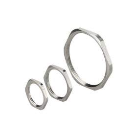 Ghiera in ottone a chiave esagonale passo metrico M20 Legrand 386632