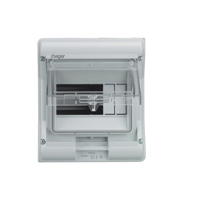 Centralino da parete IP65 18 Moduli Porta trasparente Hager VE118G
