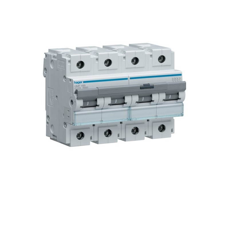 Magnetotermico 4 Poli 125A 10KA C 6 Moduli Hager HMF499