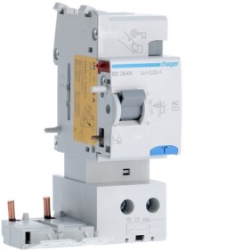 Blocco Differenziale 2 Poli 63A 30MA AC 2 Moduli Hager BD264N