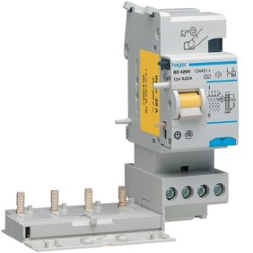 Blocco Differenziale 4 Poli 25A 30MA AC 2 Moduli Hager BD426N