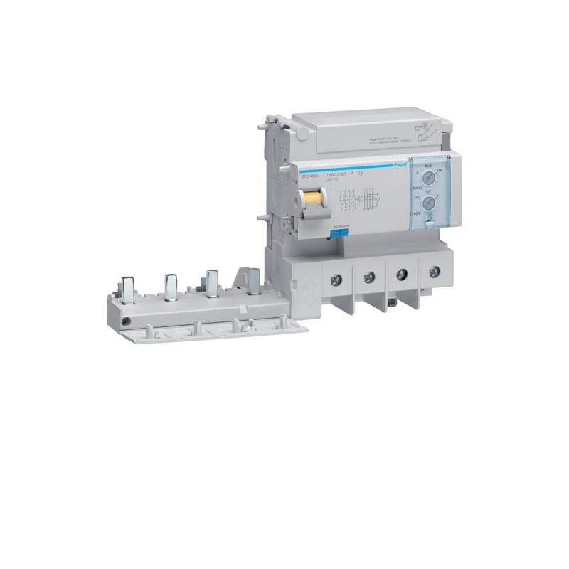 Blocco Differenziale 4 Poli 125A Regolabile AC 6 Moduli Hager  BTC480E