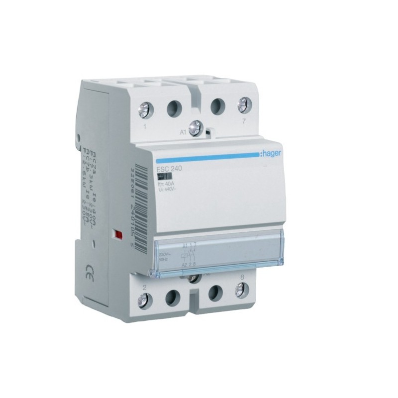 Contattore 40A 2NA 230VAC STD 3 Moduli Hager ESC240