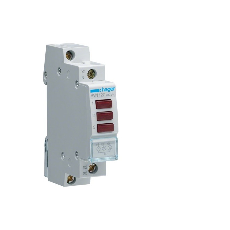 Lampada spia 1 Modulo 230V 3 Gemme Hager  SVN127