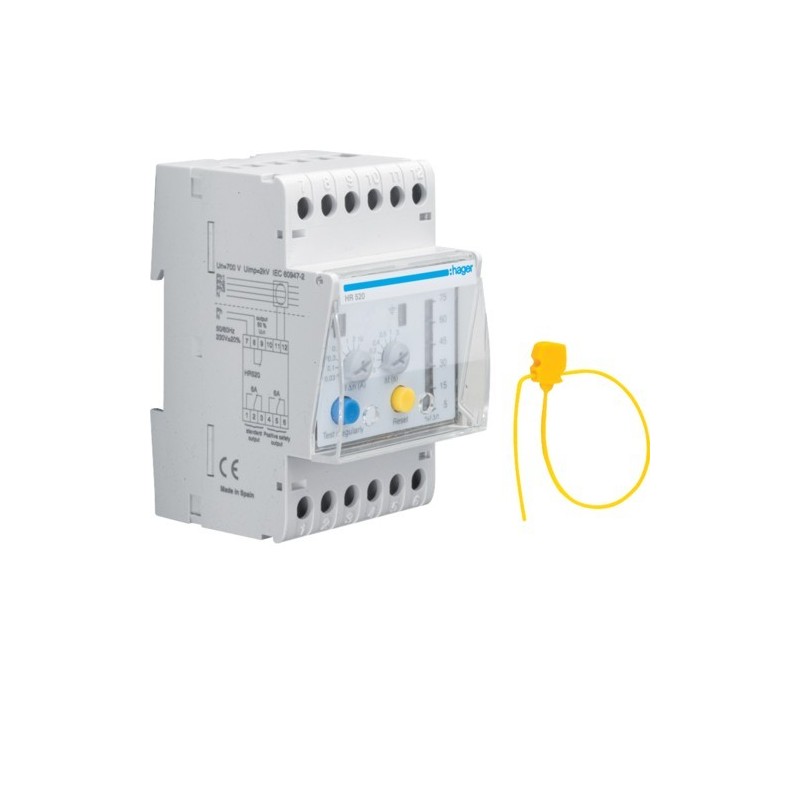 Rele' Differenziale Regolabile 0.03-10 A Temp. 0-3 Sec Hager  HR520