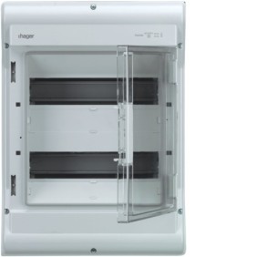 Centralino da parete IP65 24 Moduli Porta trasparente Hager  VE212G