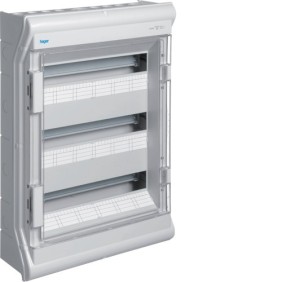 Centralino da parete IP65 36 Moduli Porta trasparente Hager VE312G