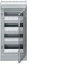 Centralino da parete IP65 48 Moduli su quattro file Porta trasparente Hager VE412G