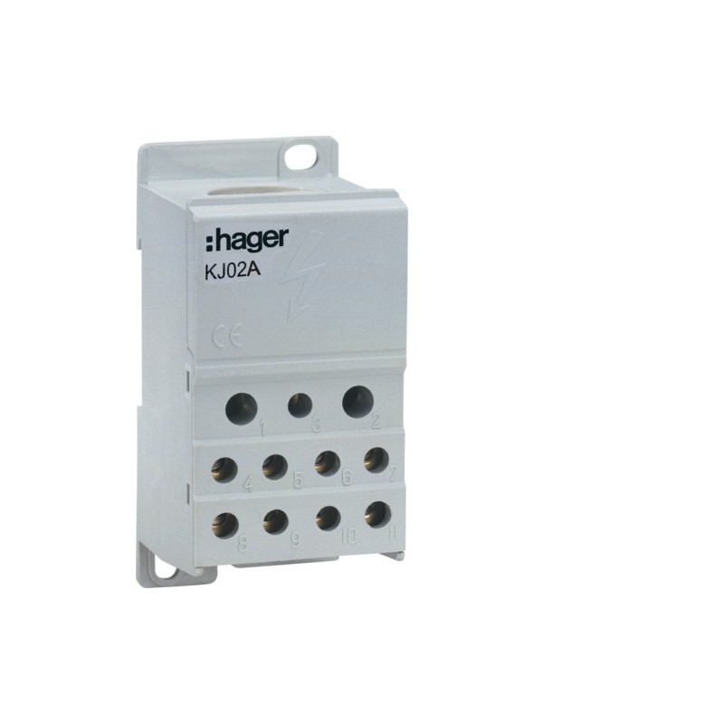 Blocco Di Distribuzione Unipolare 250A Hager KJ02A