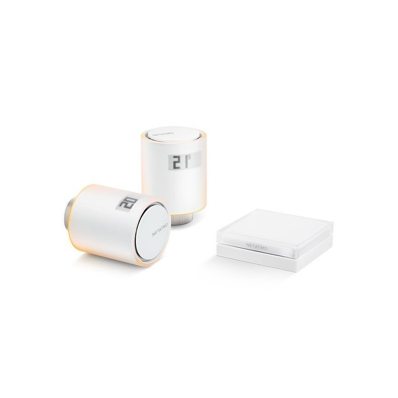 Starter Pack con Valvole Termostatiche Intelligenti per Termosifoni Netatmo NA-NVP-PRO